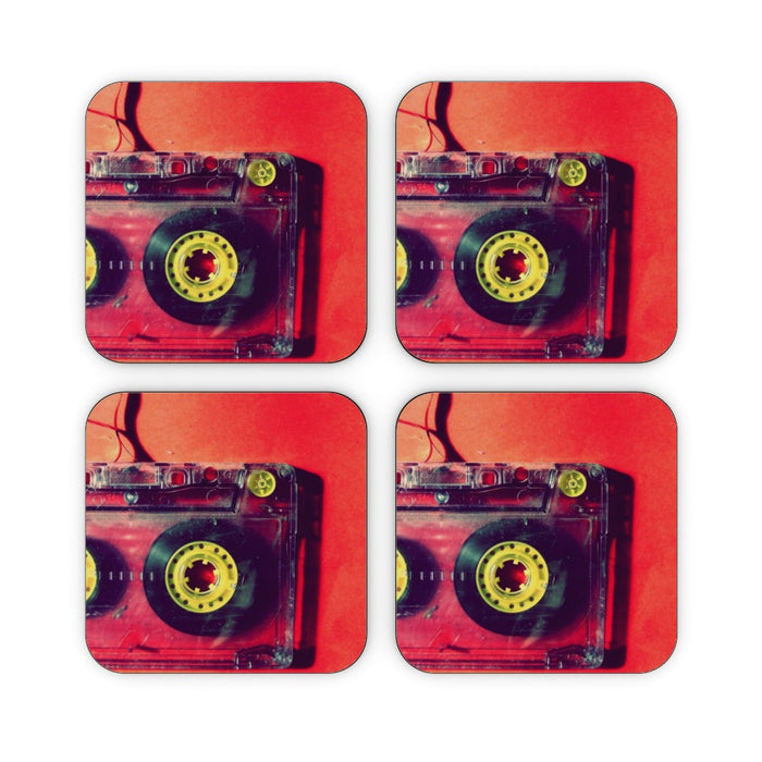 Coasters - Cassette Red - printonitshop