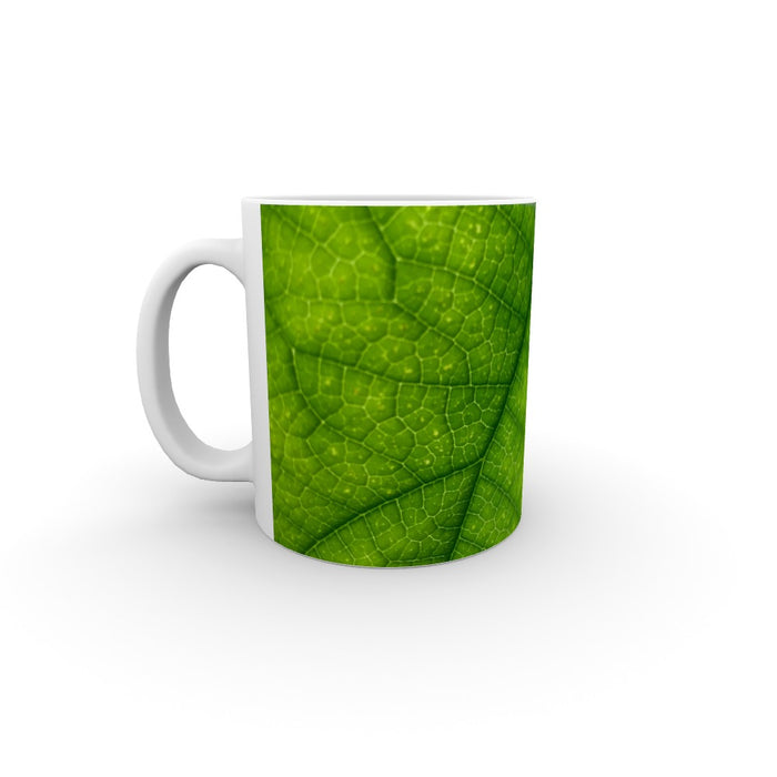 11oz Ceramic Mug - Green Leaf - printonitshop