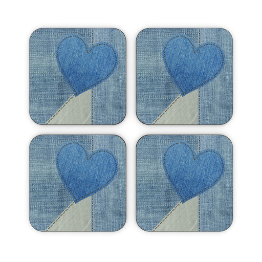 Coasters - Denim Heart - printonitshop