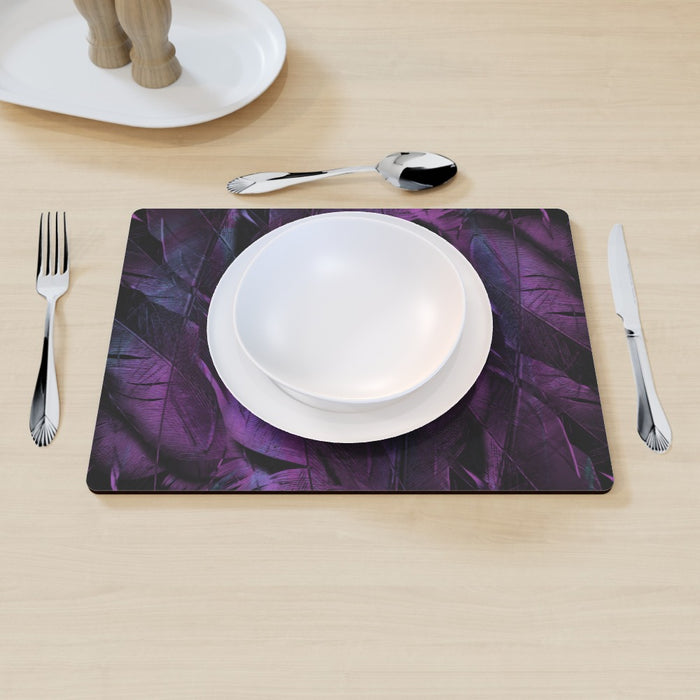 Placemat - Purple Feathers - printonitshop