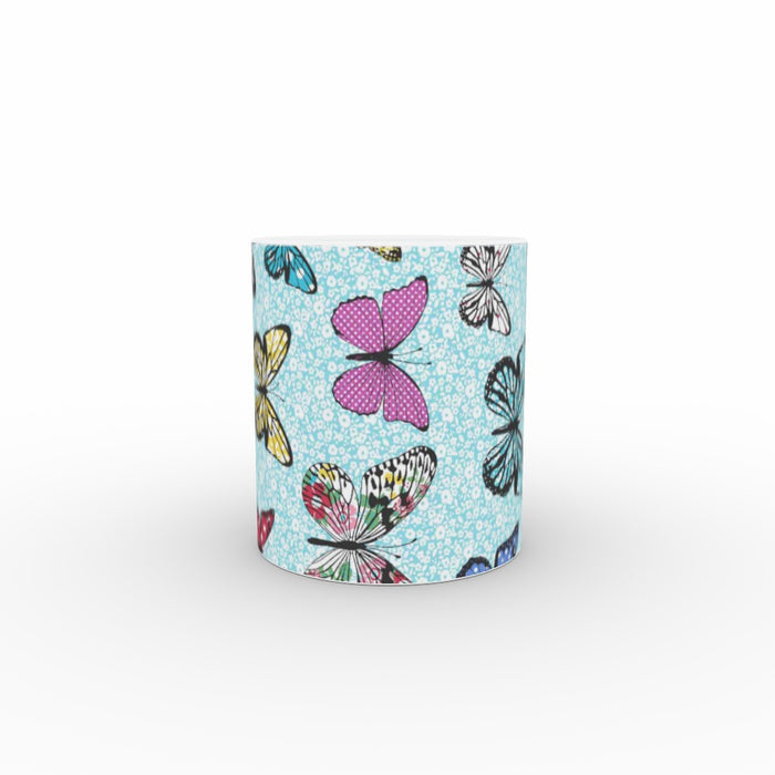 11oz Ceramic Mug - Floral Butterflies - printonitshop