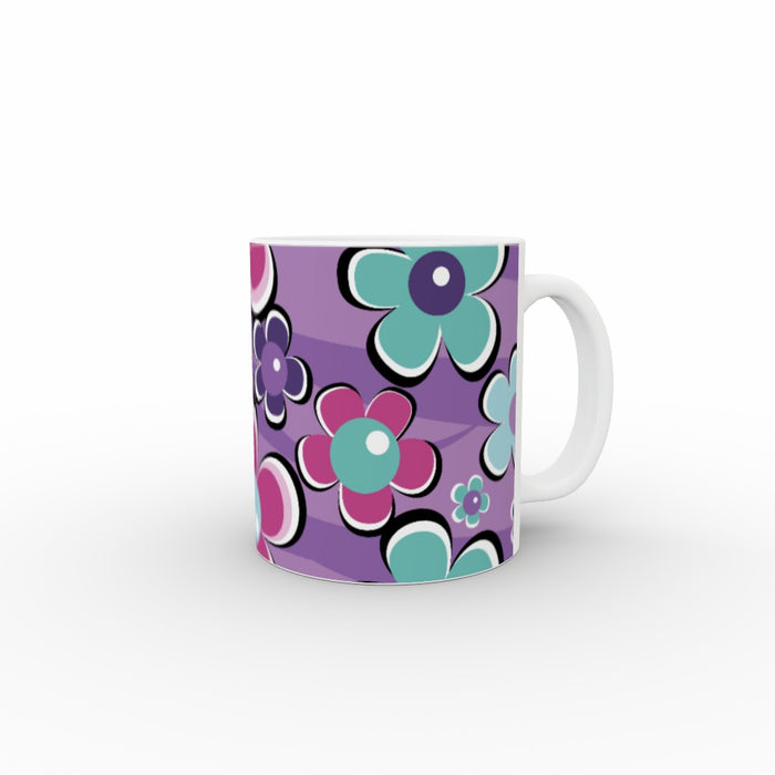11oz Ceramic Mug - Fat Petals - printonitshop