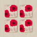 Coasters - Red Flowers - printonitshop