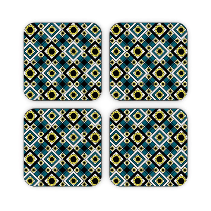Coasters - Geometric Sunflowers - printonitshop