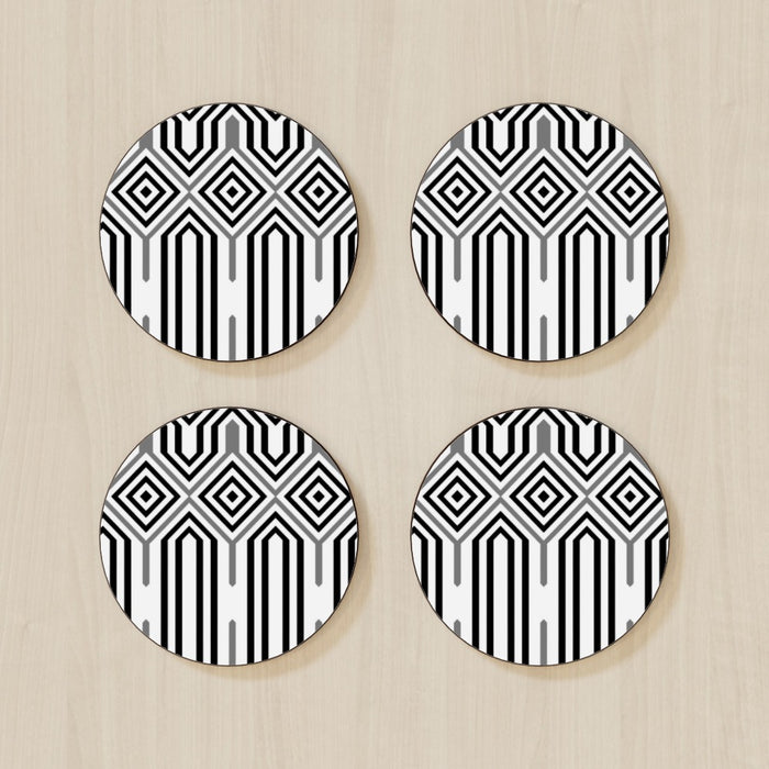 Coasters - Black and White Structure - printonitshop