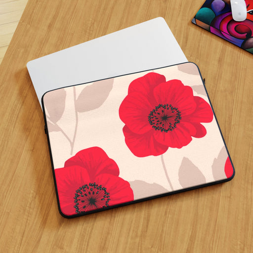 Laptop Skin - Red Flowers - printonitshop