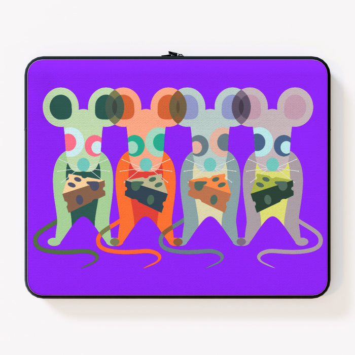 Laptop Skin - Mice on Purple - printonitshop