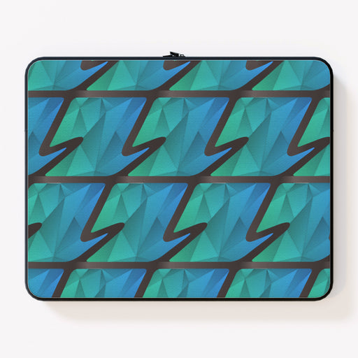 Laptop Skin - Abstract Waves Blue/Green - printonitshop