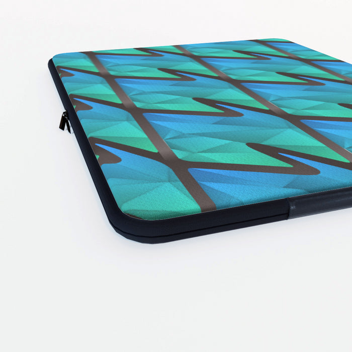 Laptop Skin - Abstract Waves Blue/Green - printonitshop