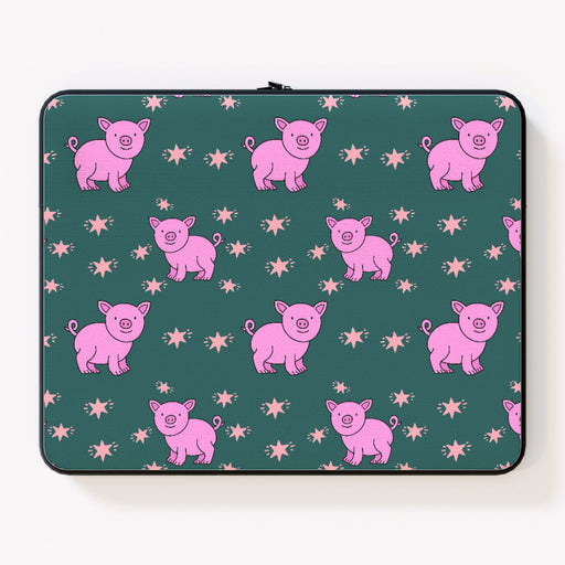 Laptop Skin - Pigs On Green - printonitshop
