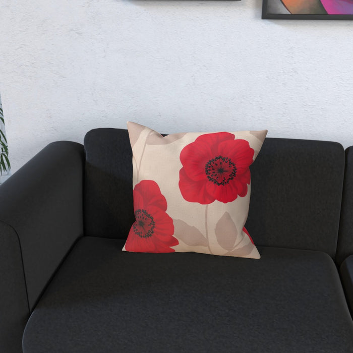 Cushions - Red Flowers - printonitshop