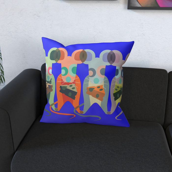 Cushions - Mice on Blue - printonitshop