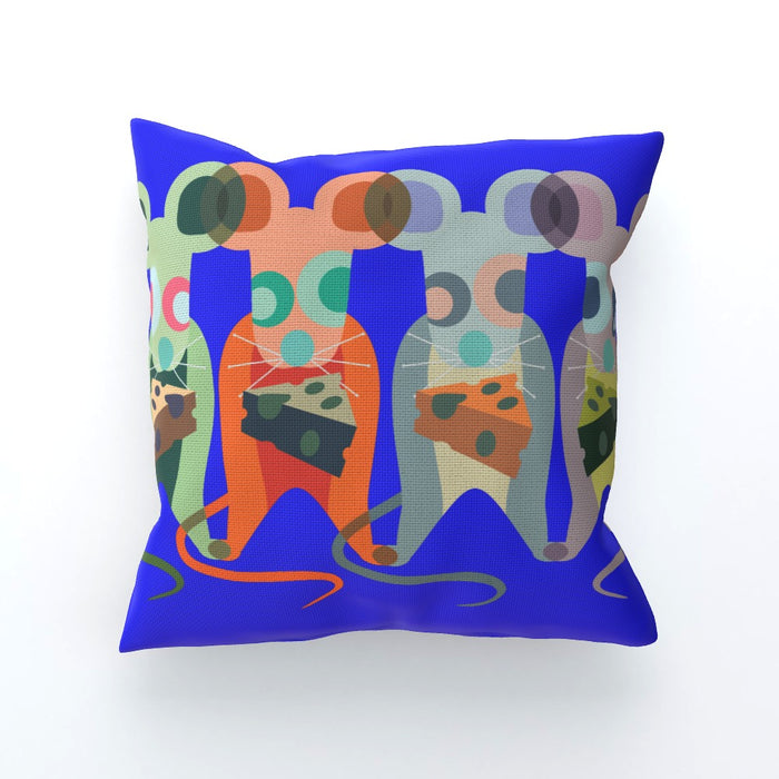 Cushions - Mice on Blue - printonitshop