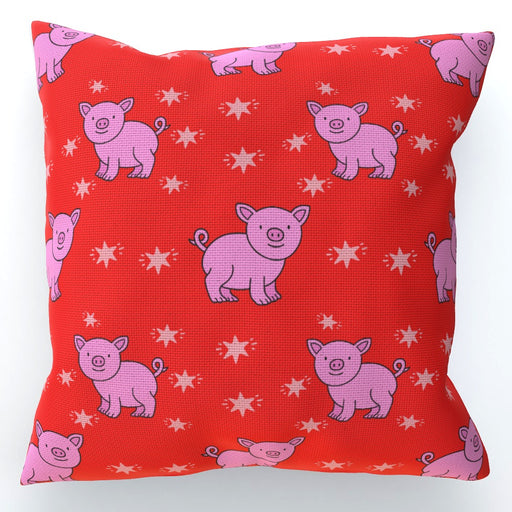 Cushions - Pigs on Red - printonitshop