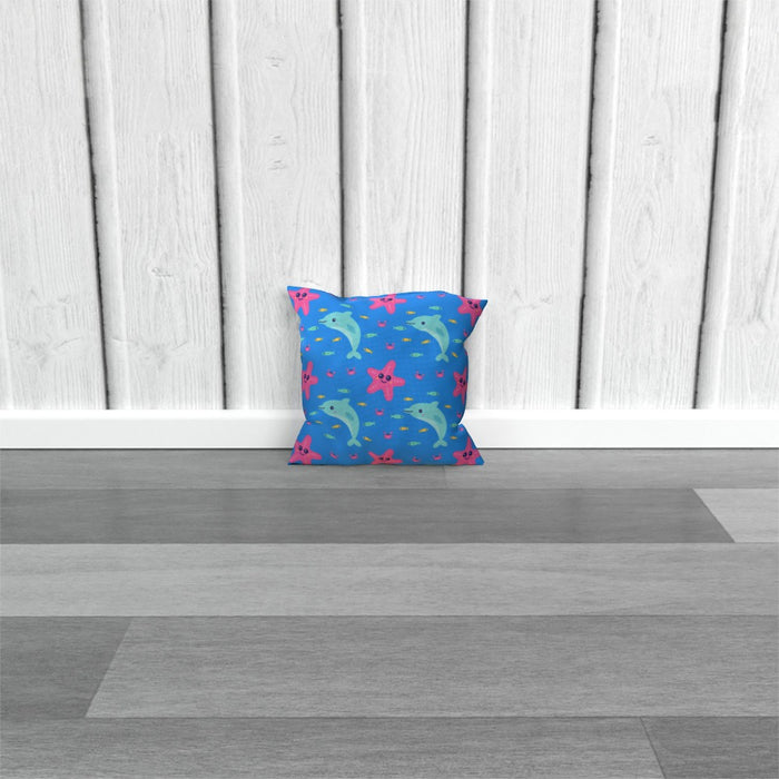 Cushions - Dolphin and Starfish Blue - printonitshop