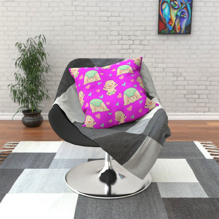 Cushions - Babies on Pink - printonitshop