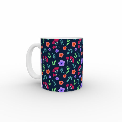 11oz Ceramic Mug - Dark Floral - printonitshop