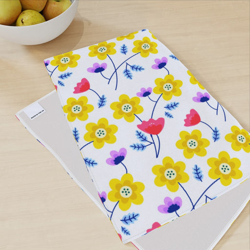 Tea Towel - Yellow Flowers - printonitshop