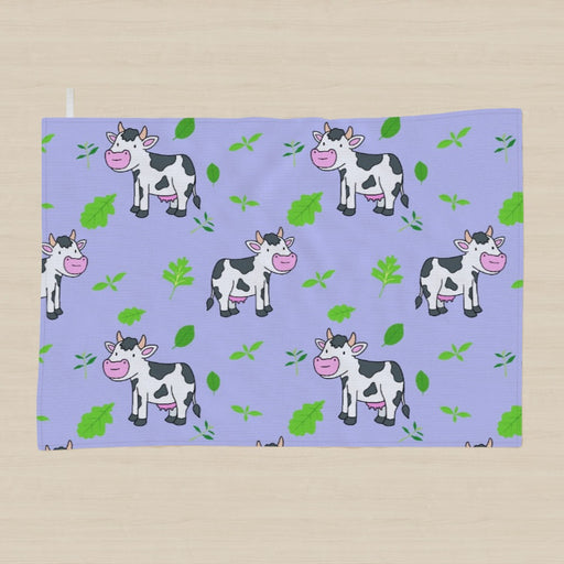 Tea Towel - Cows Violet - printonitshop