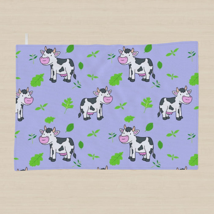 Tea Towel - Cows Violet - printonitshop