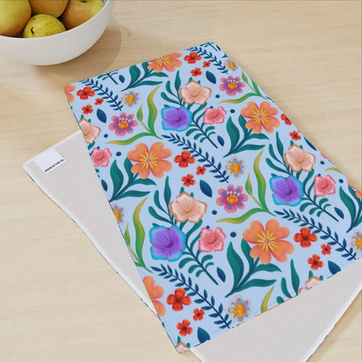 Tea Towel - Very Floral Blue - printonitshop