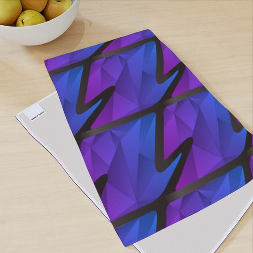 Tea Towel - Abstract Waves Blue/Purple - printonitshop
