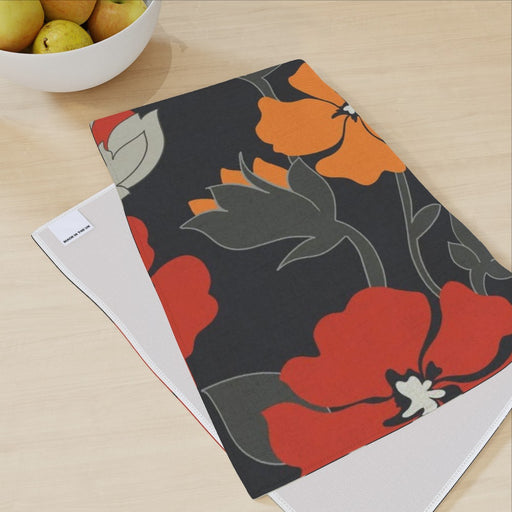 Tea Towel - Orange Flowers - printonitshop