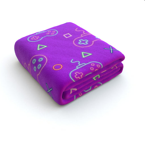 Blanket - Gaming Neon Purple - printonitshop
