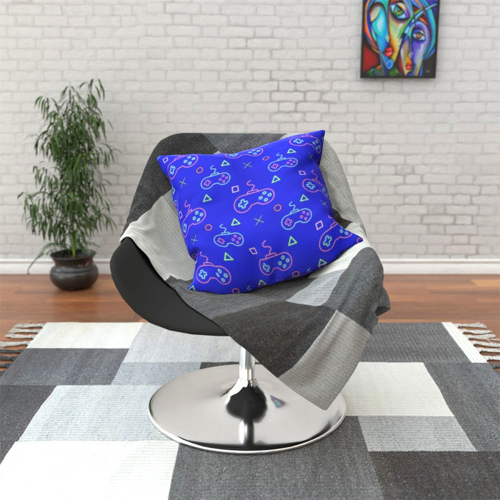 Cushions - Gaming Neon Blue - printonitshop