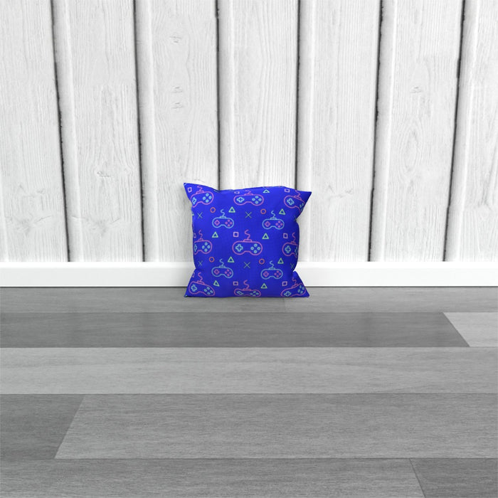 Cushions - Gaming Neon Blue - printonitshop