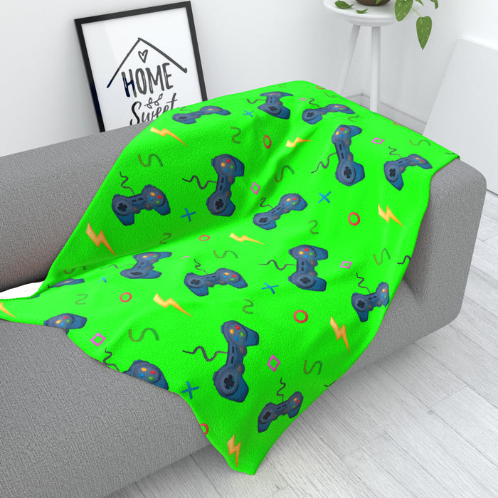 Blanket - Bright Green Gaming - printonitshop