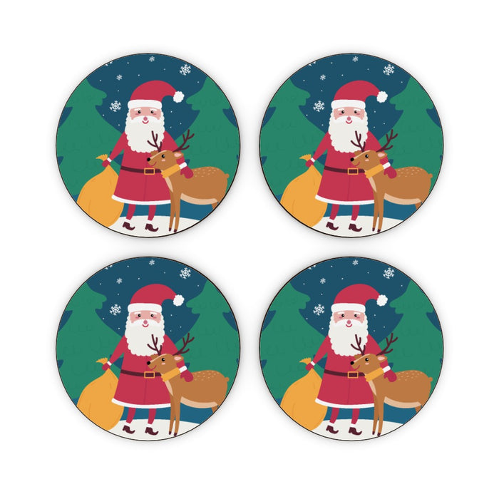Coasters - Santa and Reindeer - printonitshop