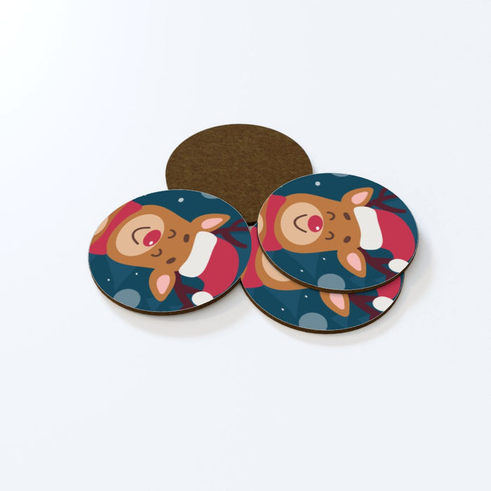 Coasters - Reindeer Smily 2 - printonitshop