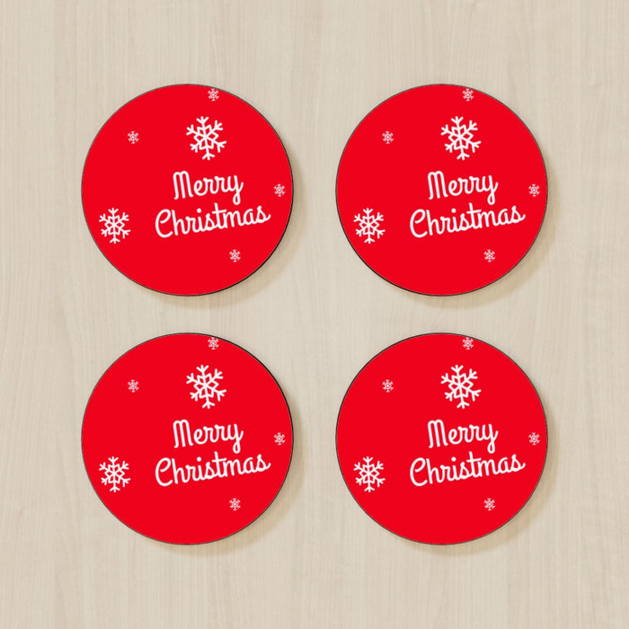 Coasters - Merry Christmas Red - printonitshop