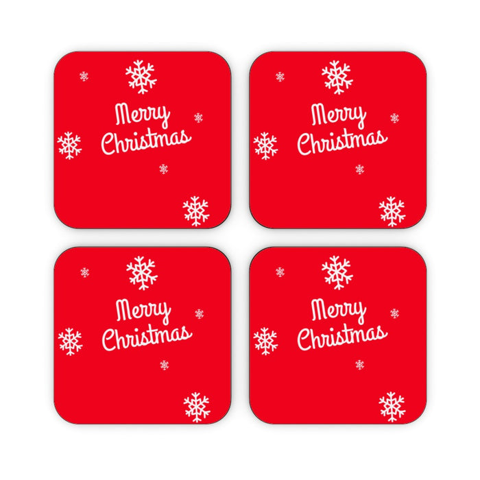 Coasters - Merry Christmas Red - printonitshop