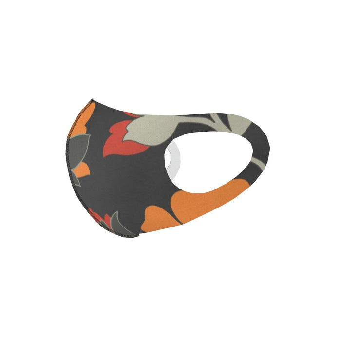 Ear Loop Mask - Orange Flowers - printonitshop