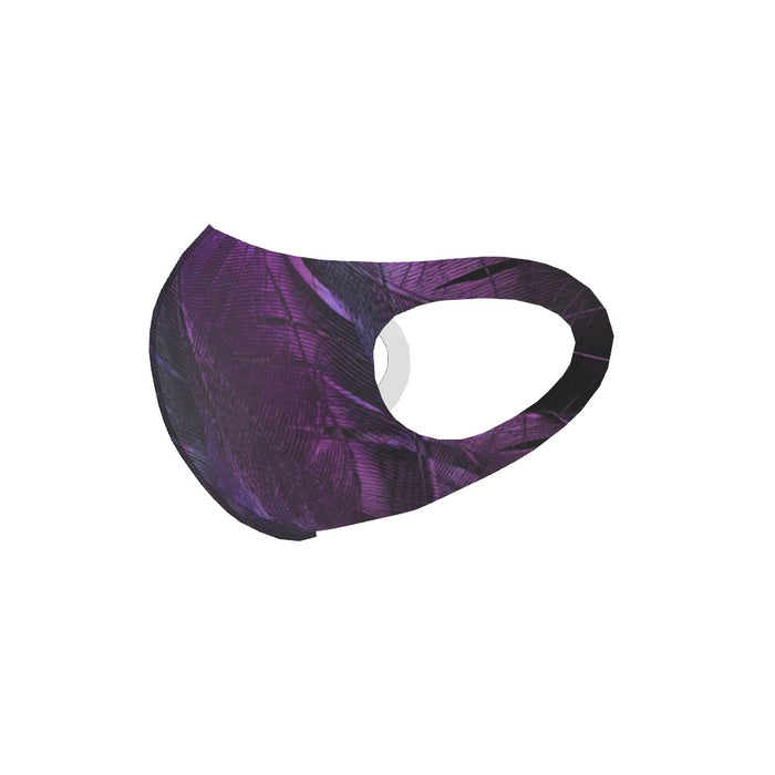 Ear Loop Mask - Purple Feathers - printonitshop