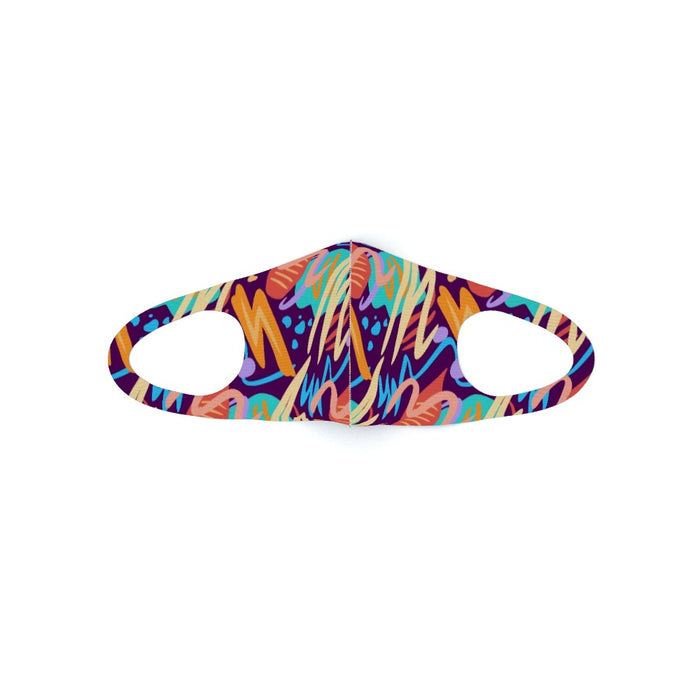 Ear Loop Mask - Doodle Purple - printonitshop
