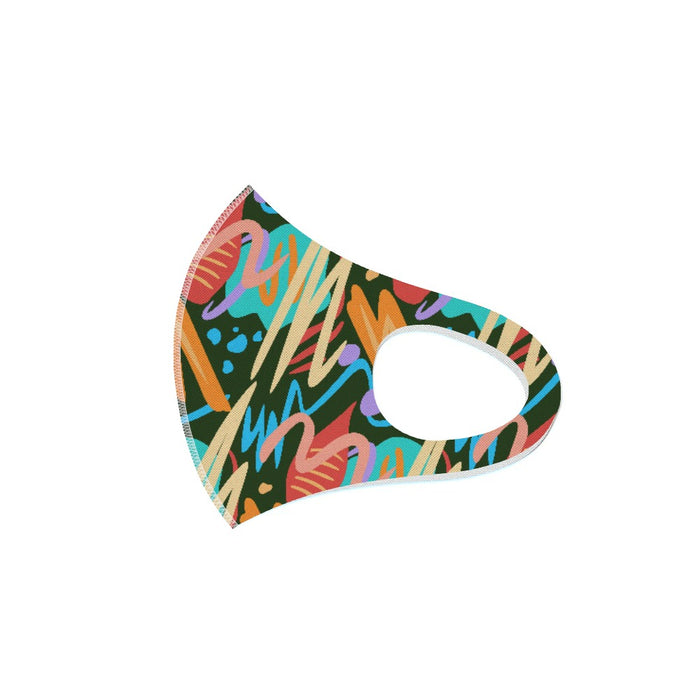 Ear Loop Mask - Doodle Green - printonitshop