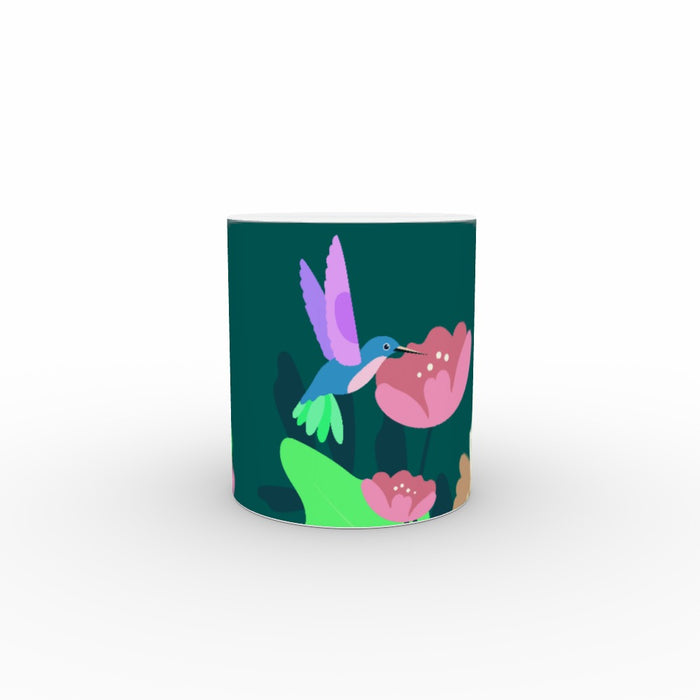 11oz Ceramic Mug - Floral Bird - printonitshop