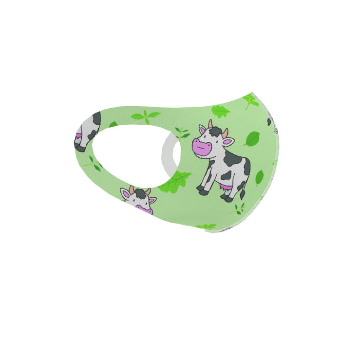 Ear Loop Mask - Green Cows - printonitshop