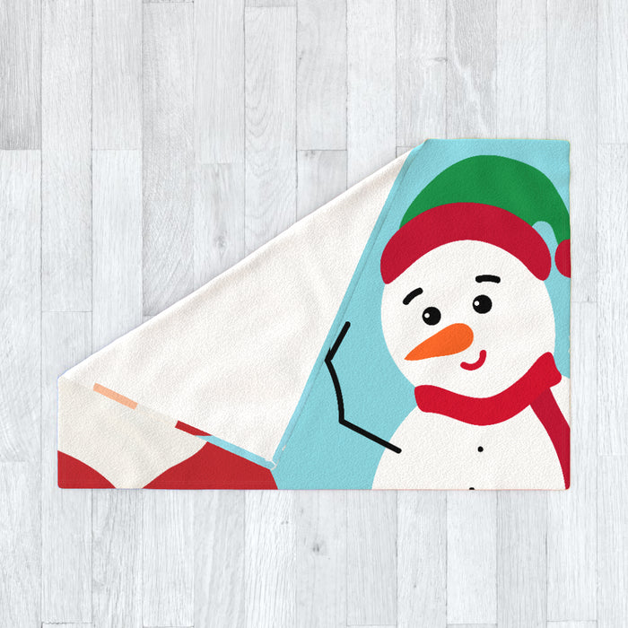 Blanket - Santa and the Snowman - printonitshop