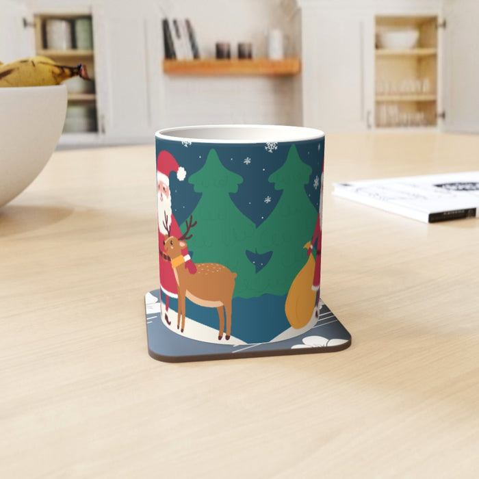 11oz Ceramic Mug - Santa and the Reindeer - printonitshop