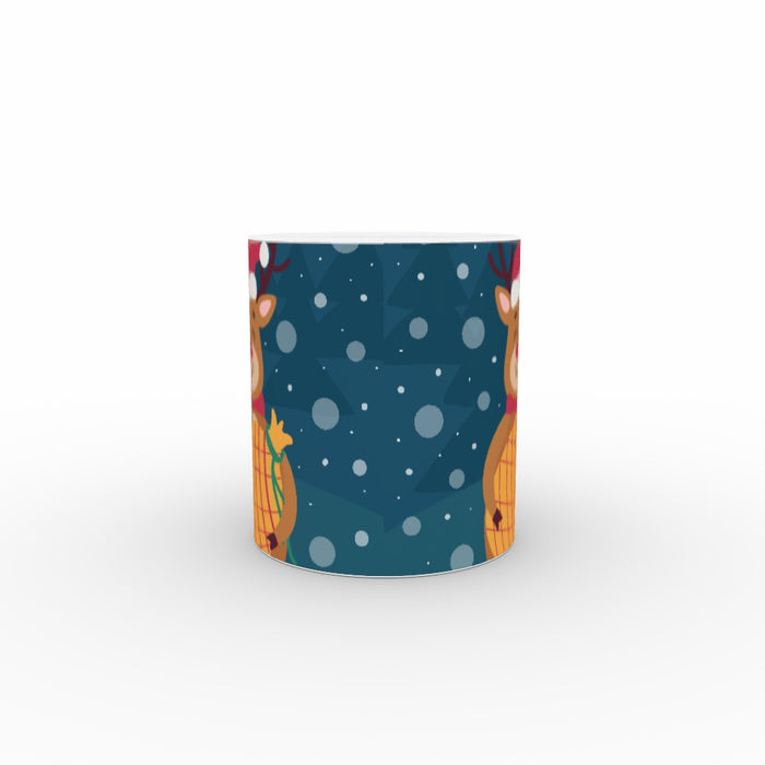 11oz Ceramic Mug - Reindeer Smily - printonitshop