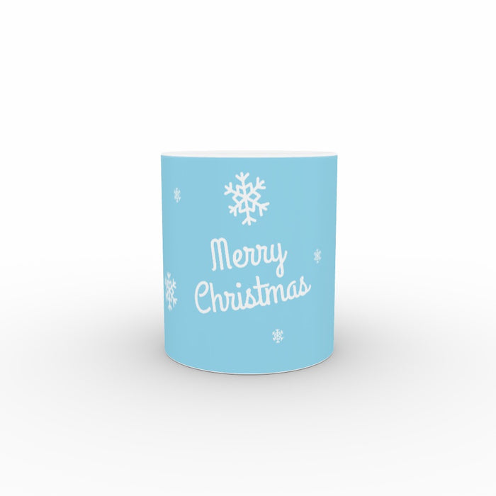 11oz Ceramic Mug - Merry Christmas Blue - printonitshop