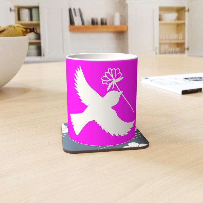 11oz Ceramic Mug - Pink Dove - printonitshop