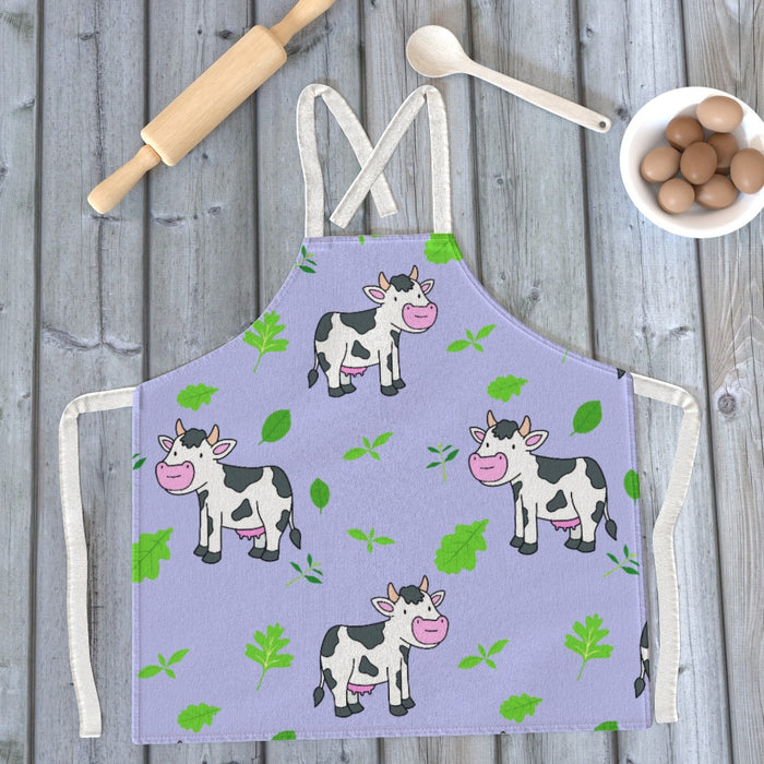 Apron - Cows Violet - printonitshop