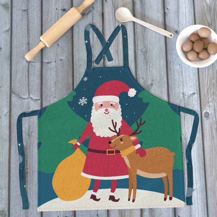 Apron - Santa and the Reindeer - printonitshop