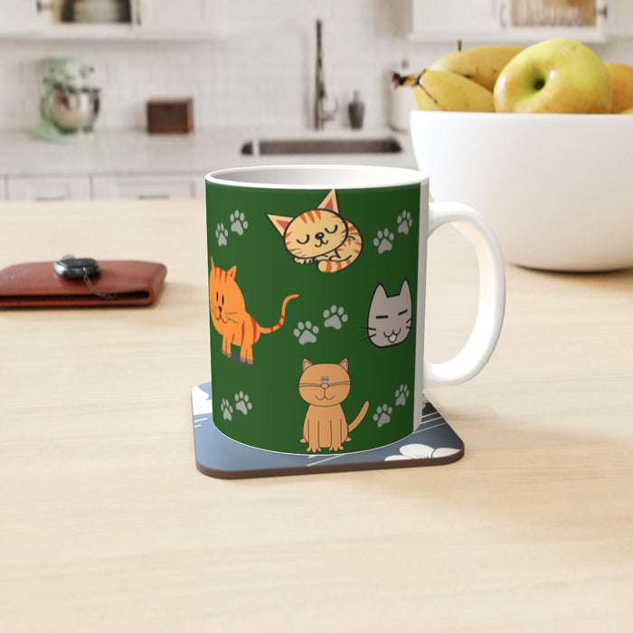 11oz Ceramic Mug - Cat Friends - printonitshop