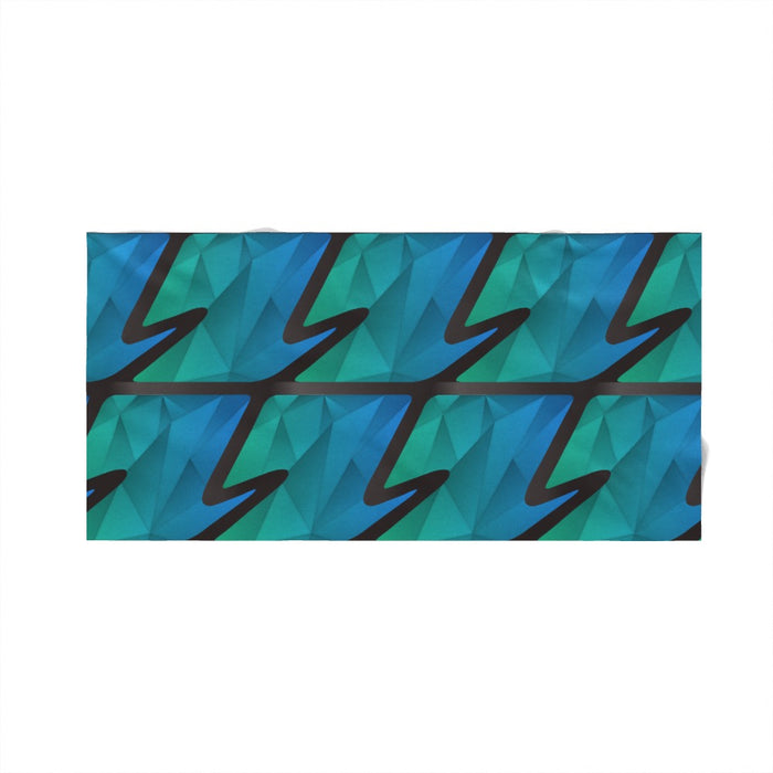 Towel - Abstract Waves Blue/Green - Print On It